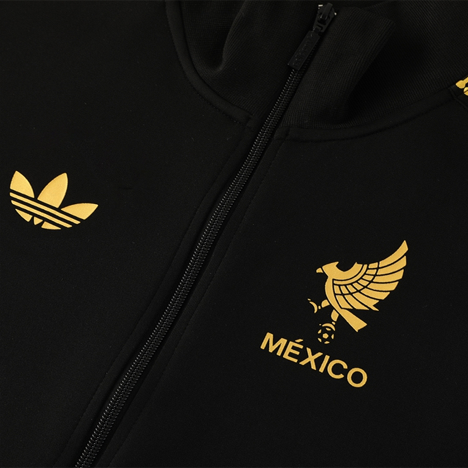 foot-Mexico 2025 Gold Cup Jacket Training Tracksuit - Black Top & Pants