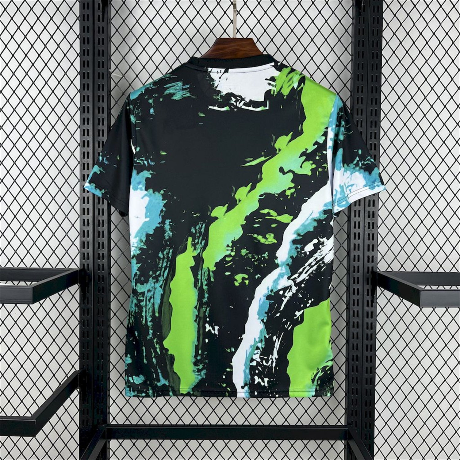 foot-Real Madrid 25-26 Black Green Colorful Training Jersey - Fans Version