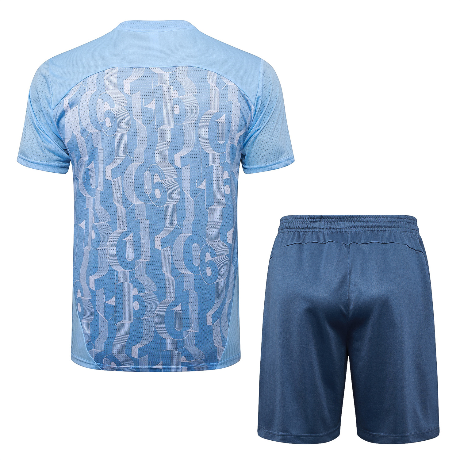 foot-Manchester City 24-25 Short-Sleeve Training Set - Light Blue