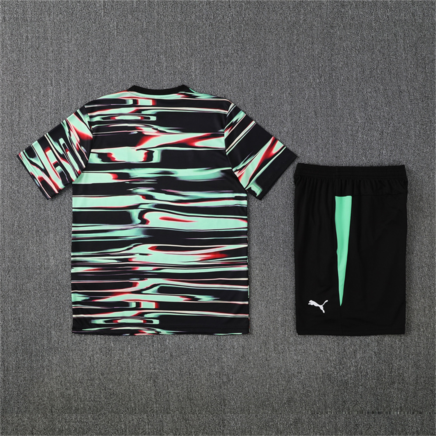 foot-Portugal 25-26 Short-Sleeve Training Set - Camouflage top & Black Shorts