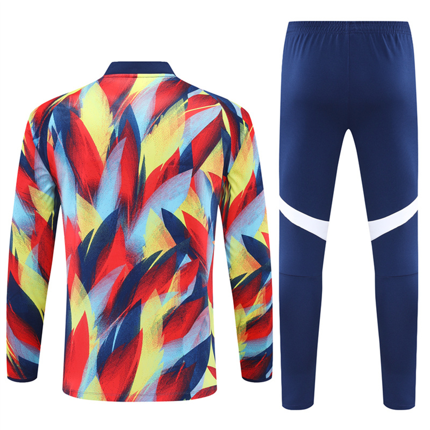 foot-Arsenal 25-26 Long Sleeves Training Set - Colorful Camouflage Top & Royal Blue Pants