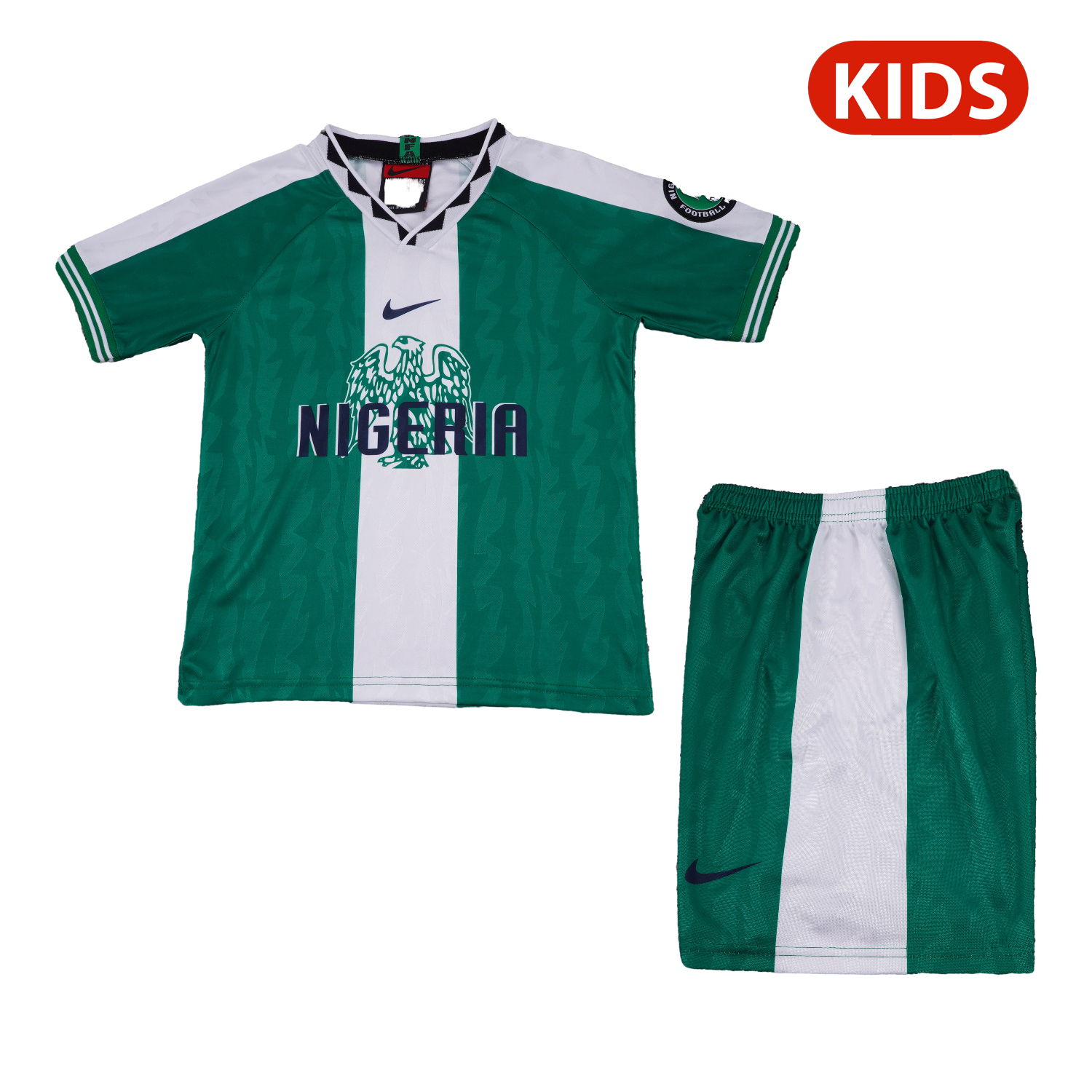 foot-Retro Nigeria 1996 Home Kids Kit