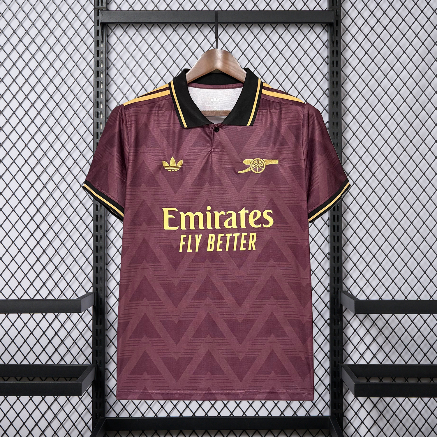 Unitedfootballkit.com | Arsenal 26-27 Yellow Sponsors Wine Red Special Jersey - Fans Version -Customize Name, Number and Patch | Worldwide Shipping