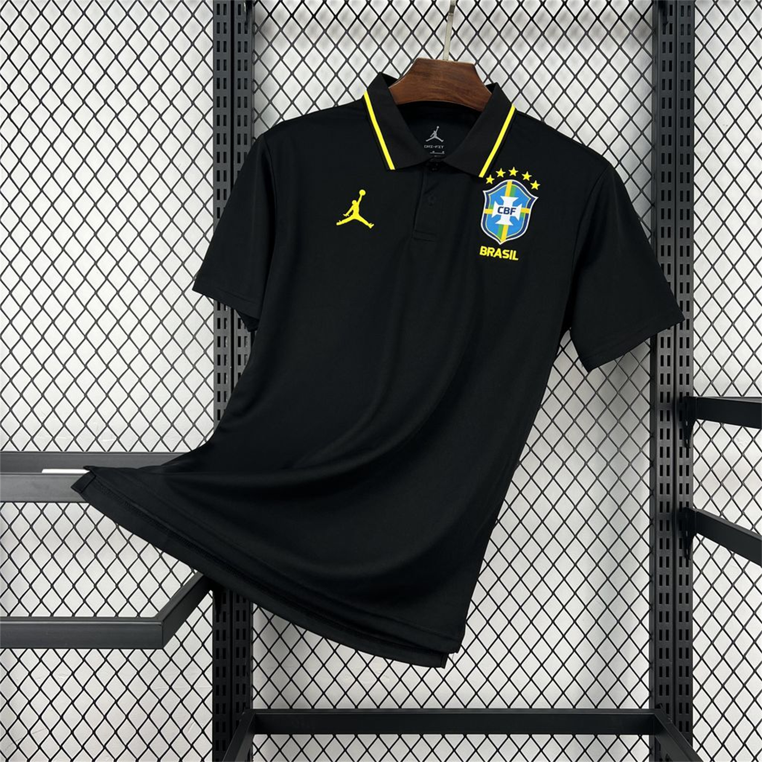 Unitedfootballkit.com | Brazil 2026 Black Special Edition Polo Jersey - Fans Version -Customize Name, Number and Patch | Worldwide Shipping
