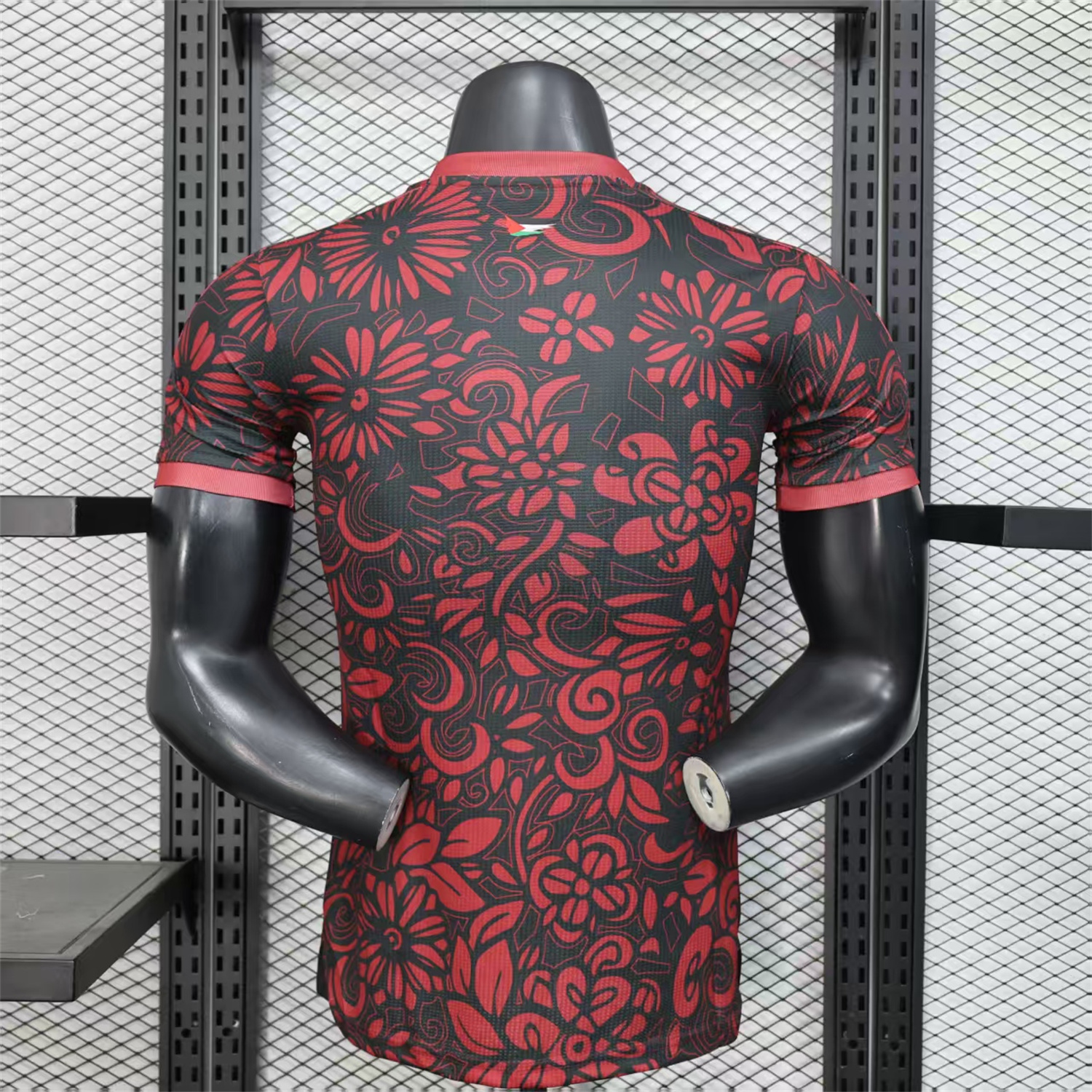 foot-Club Deportivo Palestino Palestine 25-26 Red Flowers Black Jersey - Player Version