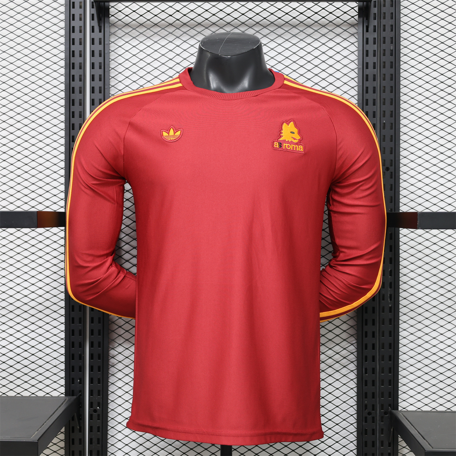 Funinjersey-AS Roma 25-26 Retro Casual Style Red Special Long Sleeves Jersey - Player Version