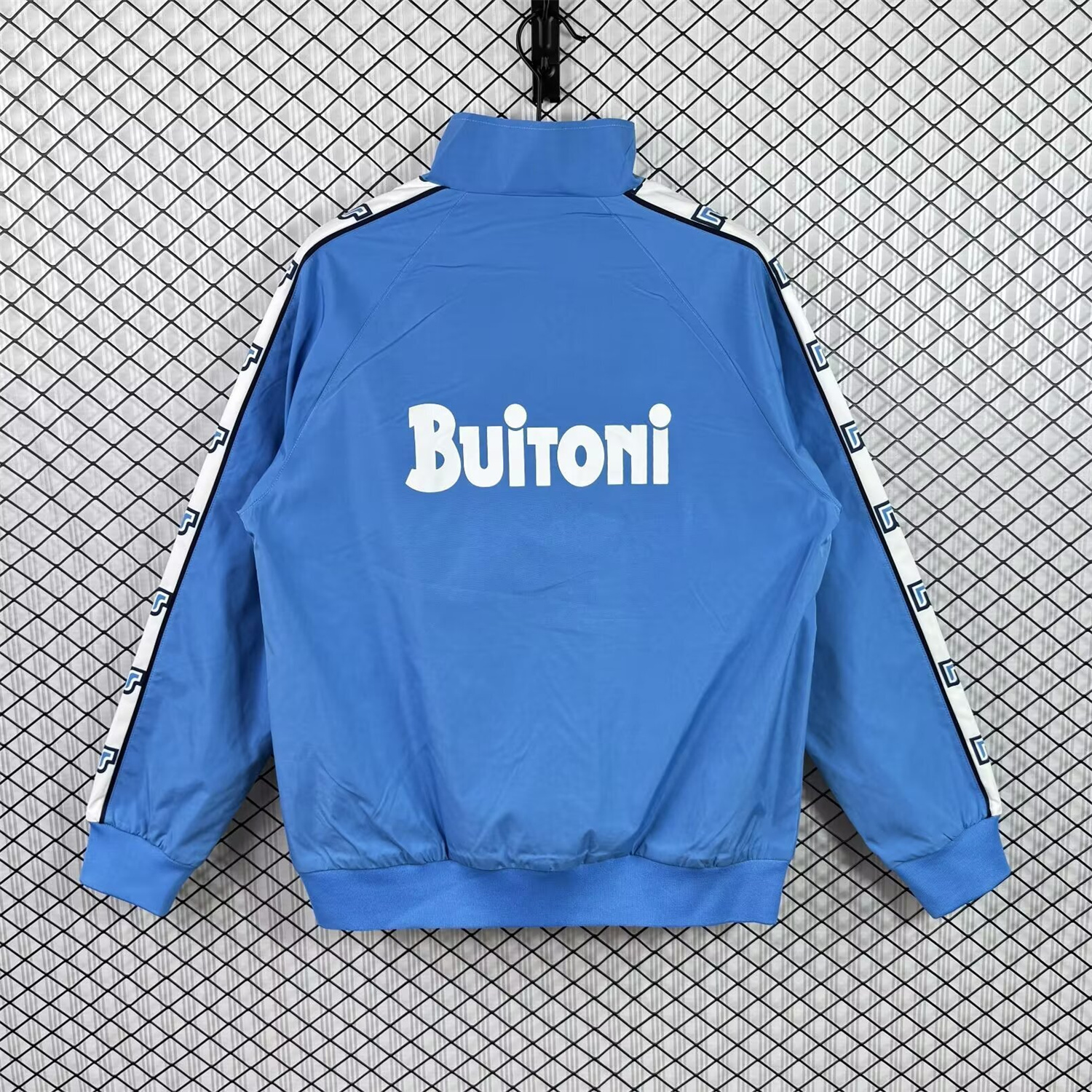 Unitedfootballkit.com | Retro Napoli 1987-88 Blue Windbreaker -Customize Name, Number and Patch | Worldwide Shipping