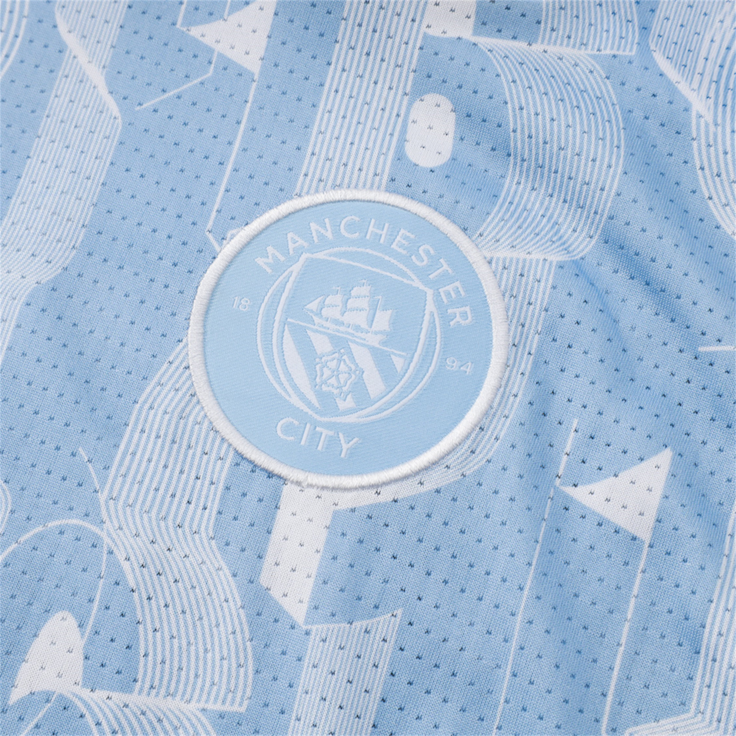 foot-Manchester City 25-26 Vest Training Set - Sky Blue Vest and Deep Blue Shorts