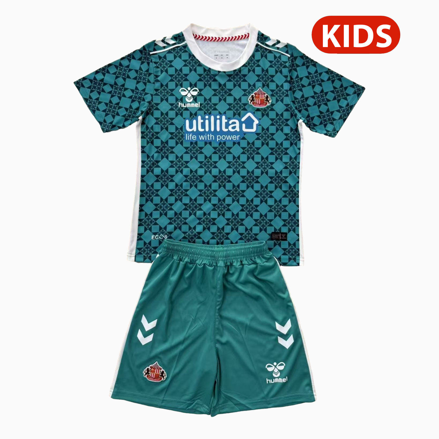foot-Sunderland 25-26 Green Goalkeeper Kids Kit