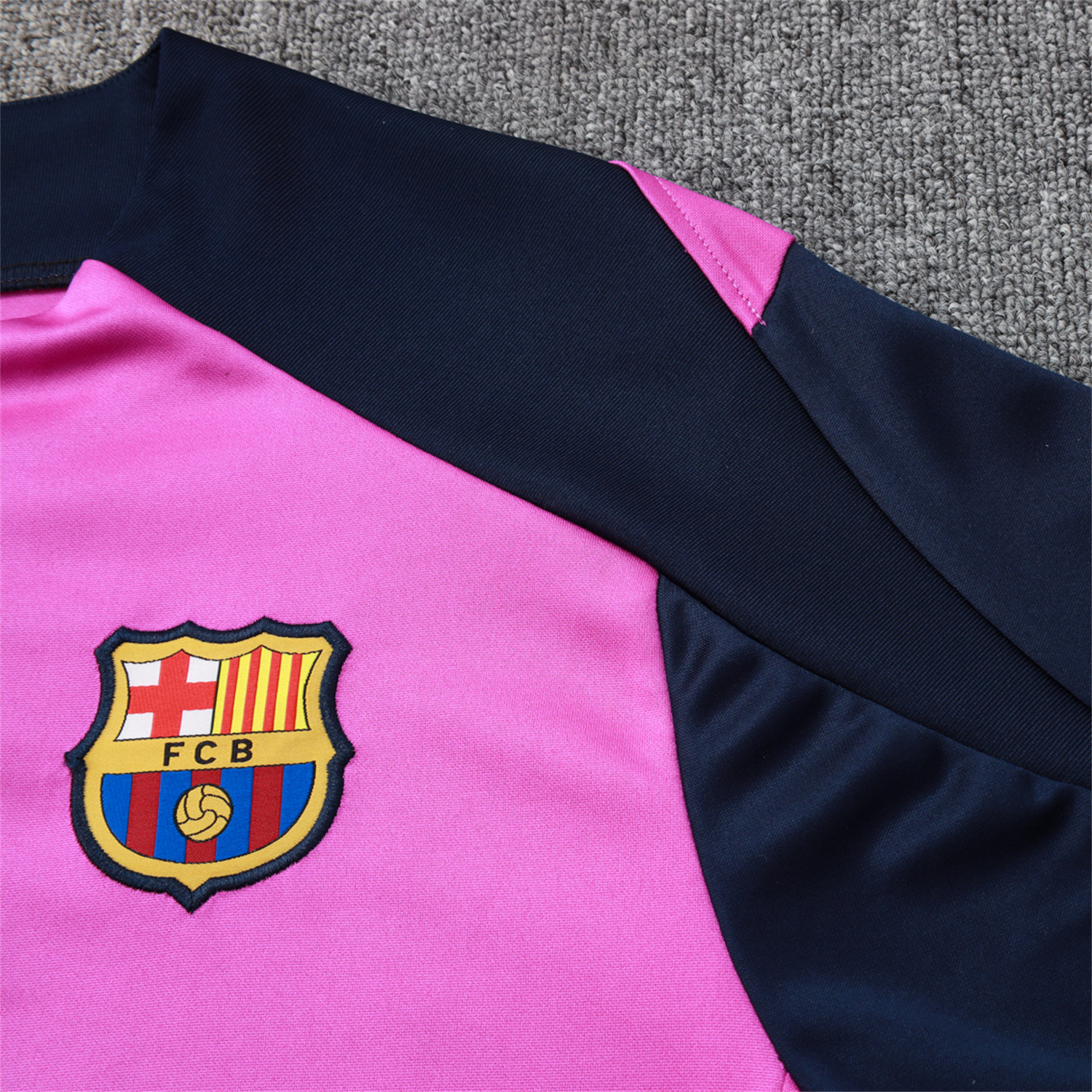 foot-Barcelona 25-26 Long Sleeve Training Set - Purple Top and Deep Blue Pants