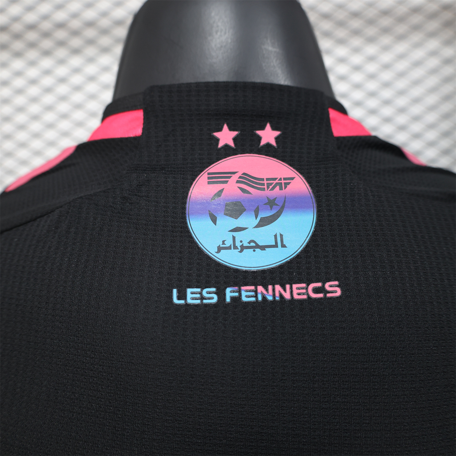 foot-Algeria 25-26 Pure Black with Fluorescent Green Powder Advertising Jersey - Player Version