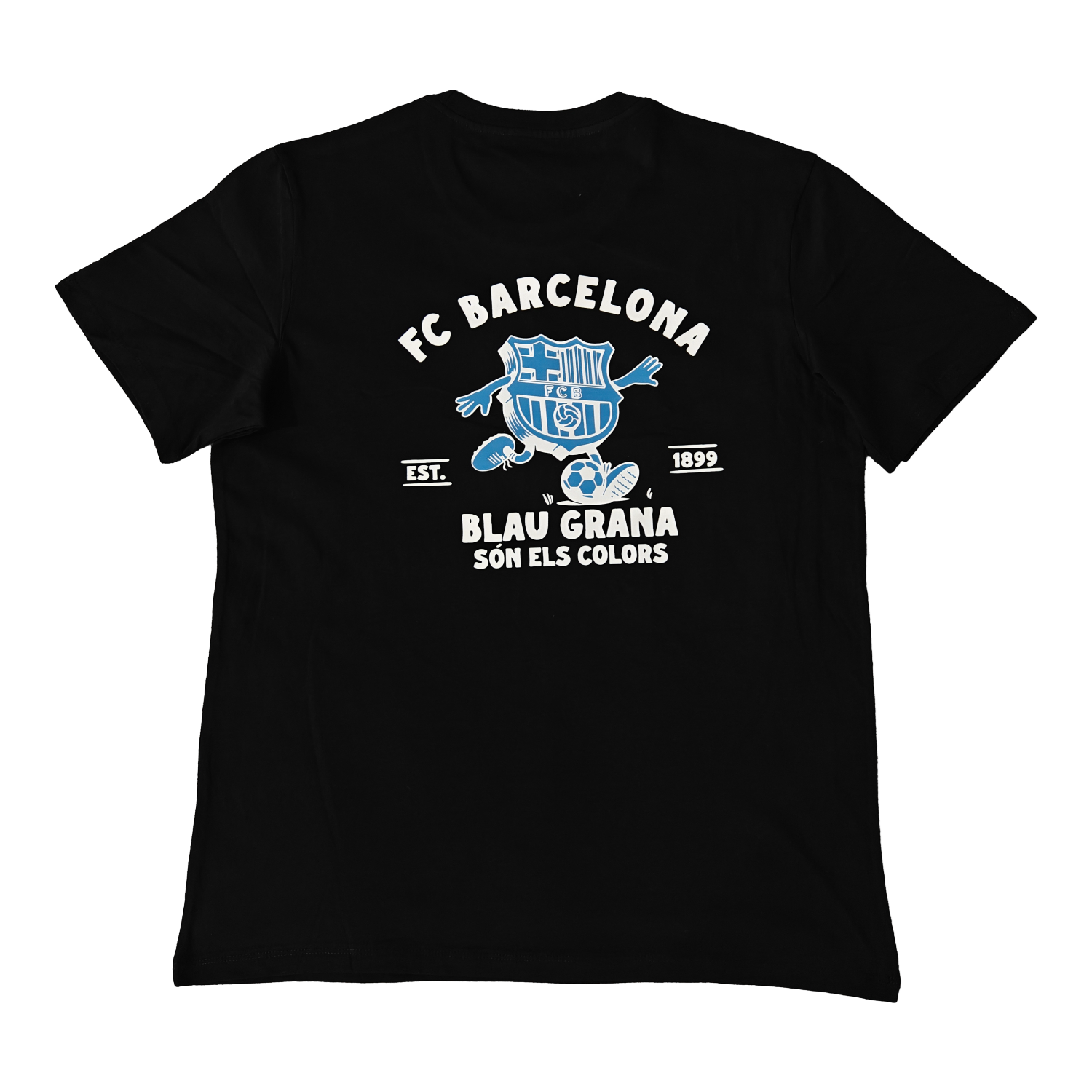 foot-Barcelona Fun Crest Design Dynamic And Modern Features T-shirt【Black】
