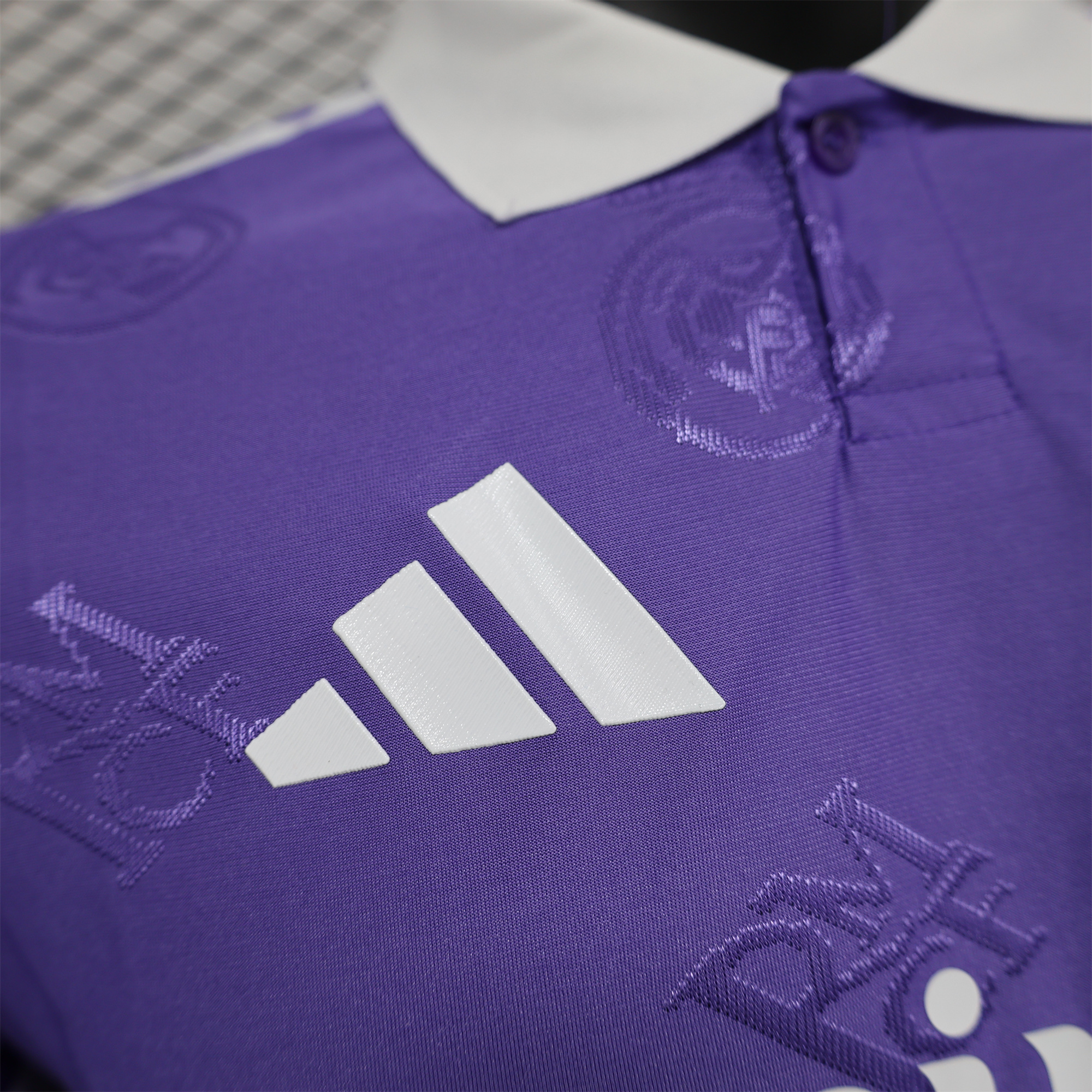 JerseysGala.com | Real Madrid 24-25 Purple LOGO Special Edition Jersey - Player Version -Customize Name, Number and Patch | Worldwide Shipping