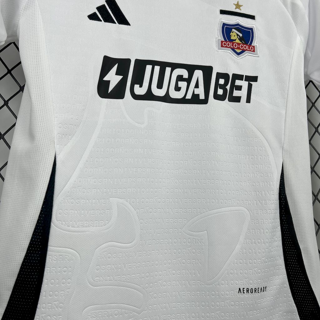 JerseysGala.com | Colo Colo 2025 Home Kids Kit -Customize Name, Number and Patch | Worldwide Shipping