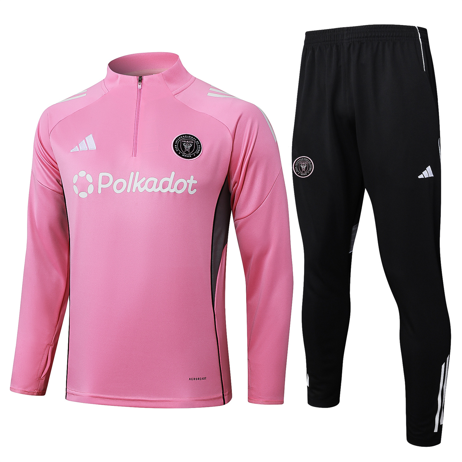foot-INT M.A.M 25-26 Long Sleeves Training Set - Pink Top & Black Pants