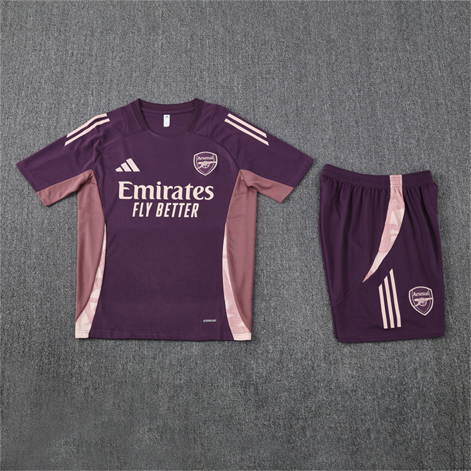 foot-Arsenal 24-25 Short-Sleeve Training Set - Purple