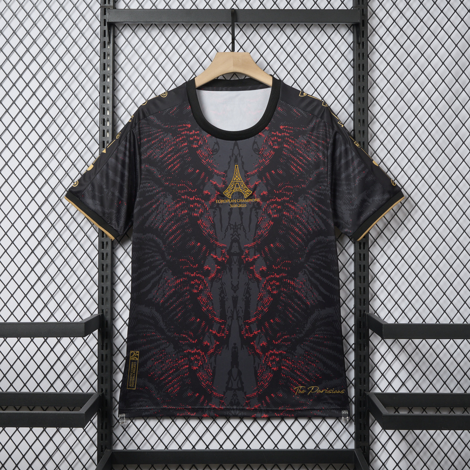 foot-Paris Saint-Germain PSG 25-26 Champions League Commemorative Edition Black Red Eiffel Tower T-shirts