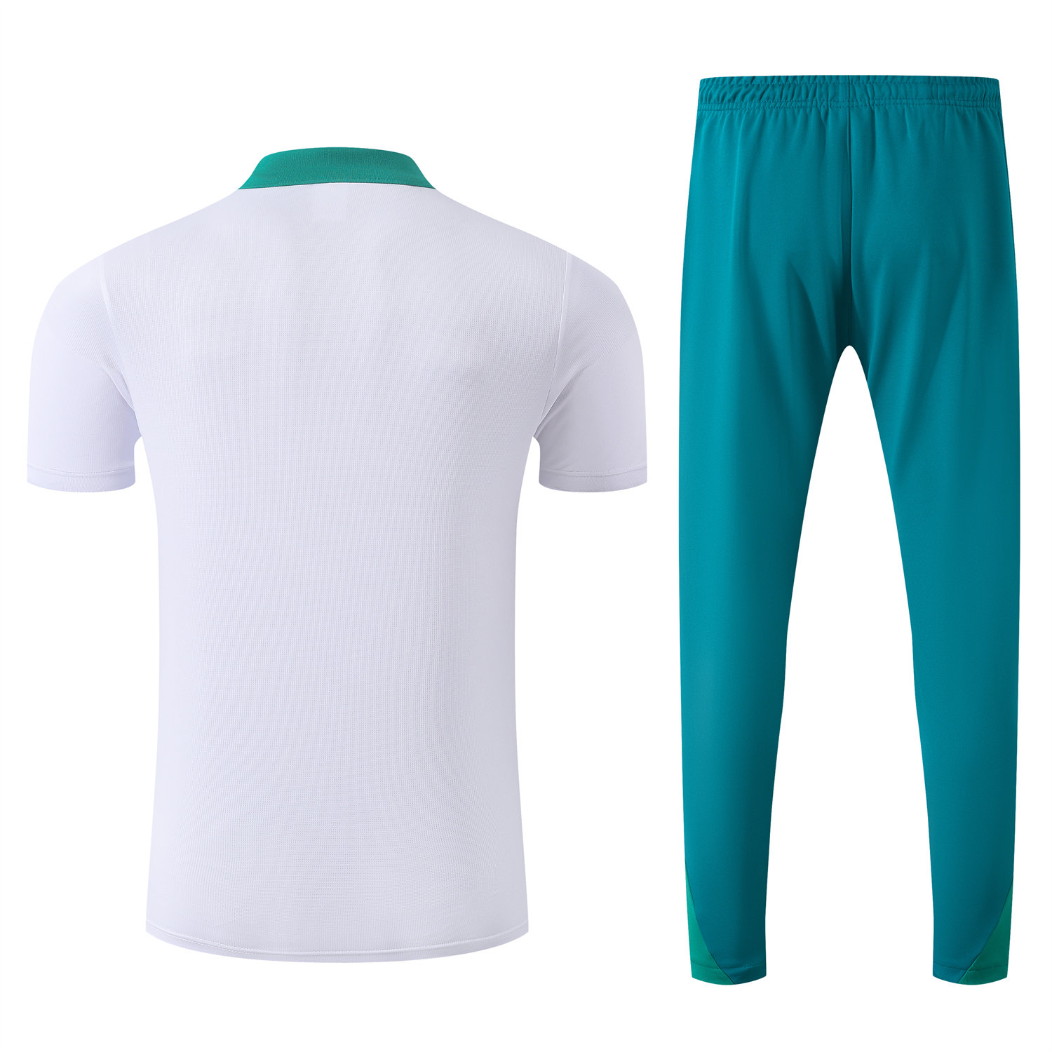 foot-Portugal 25-26 POLO Short-Sleeve Training Set - White Top and Blue Pants