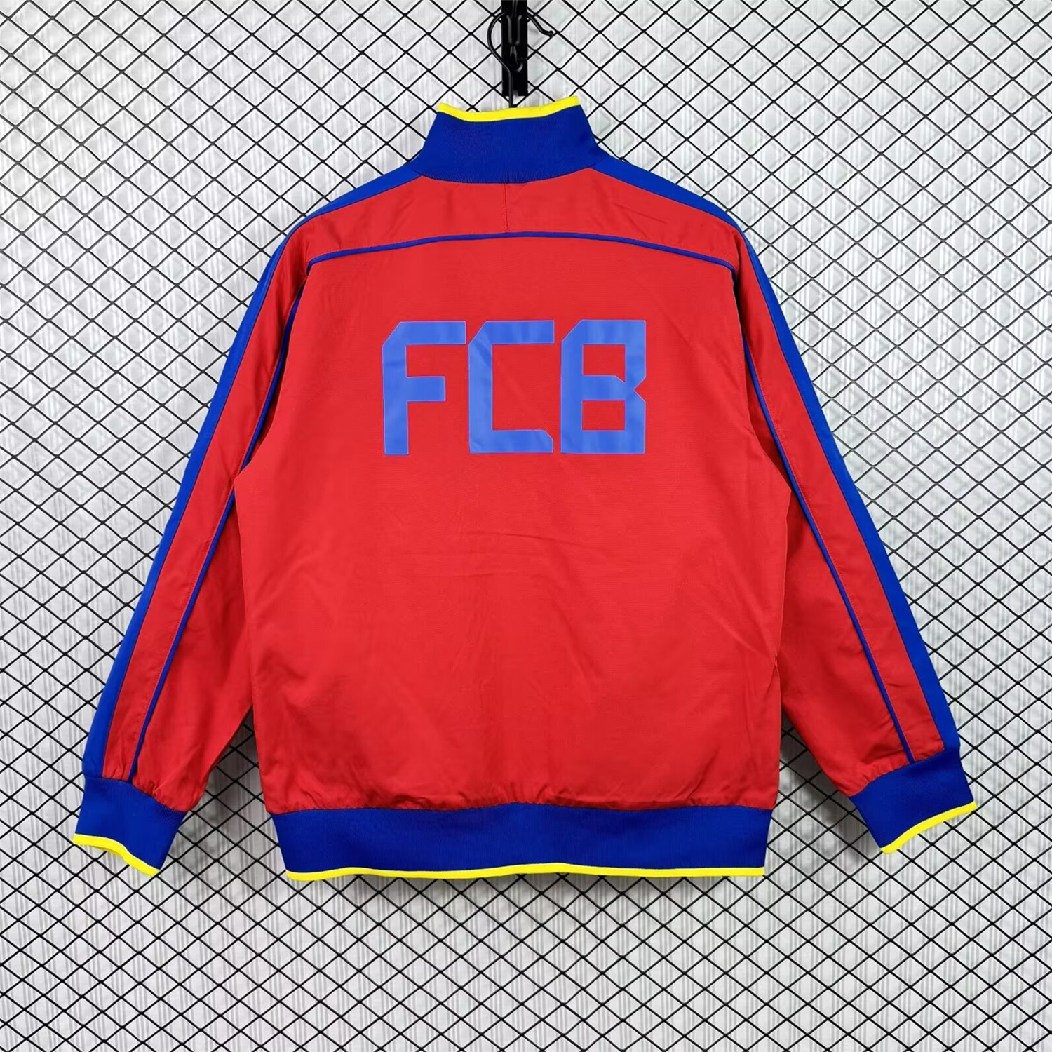 Unitedfootballkit.com | Retro Barcelona 2010-11 Windbreaker Jacket - Red -Customize Name, Number and Patch | Worldwide Shipping