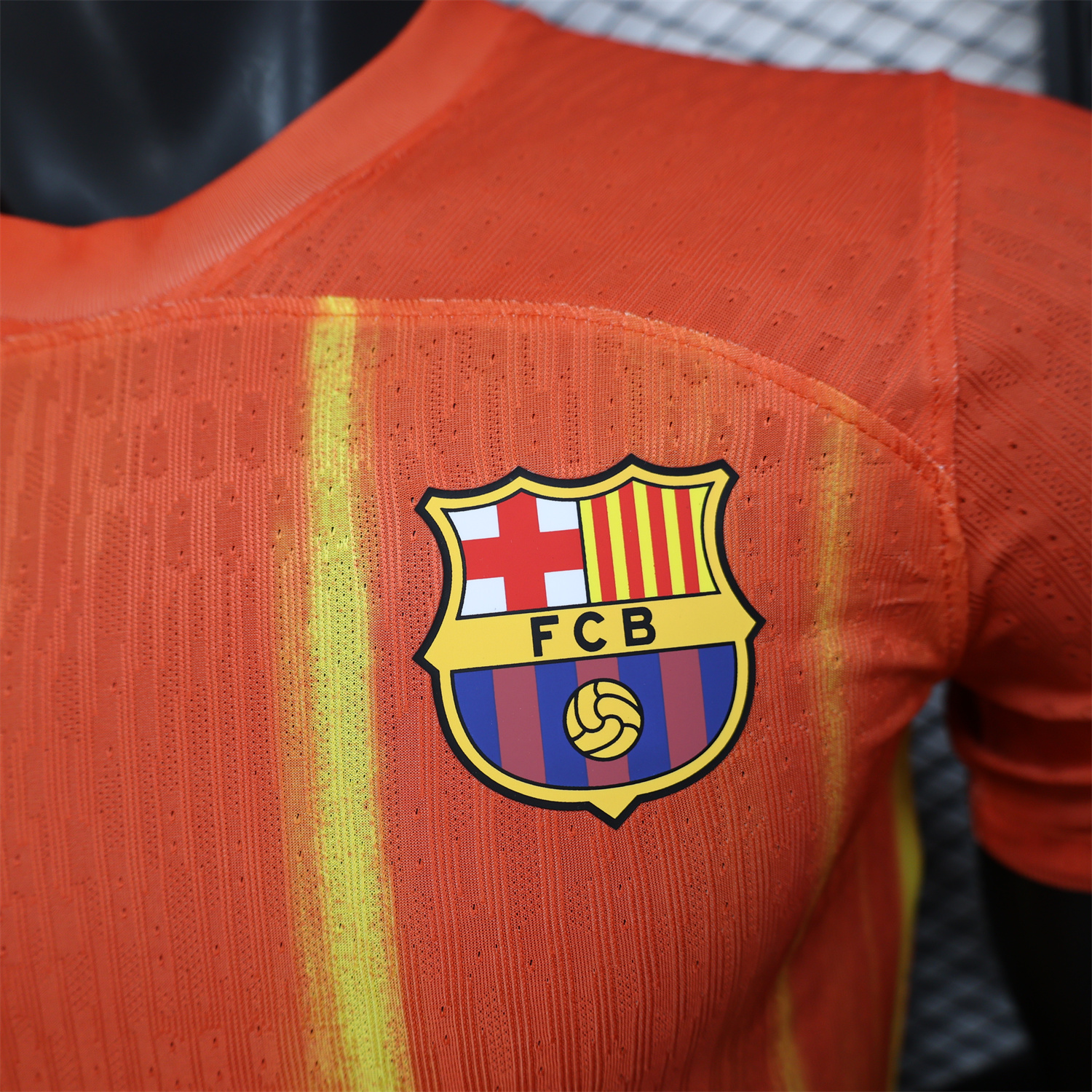foot-Barcelona 25-26 Spotify Orange & Yellow Special Jersey - Player Version
