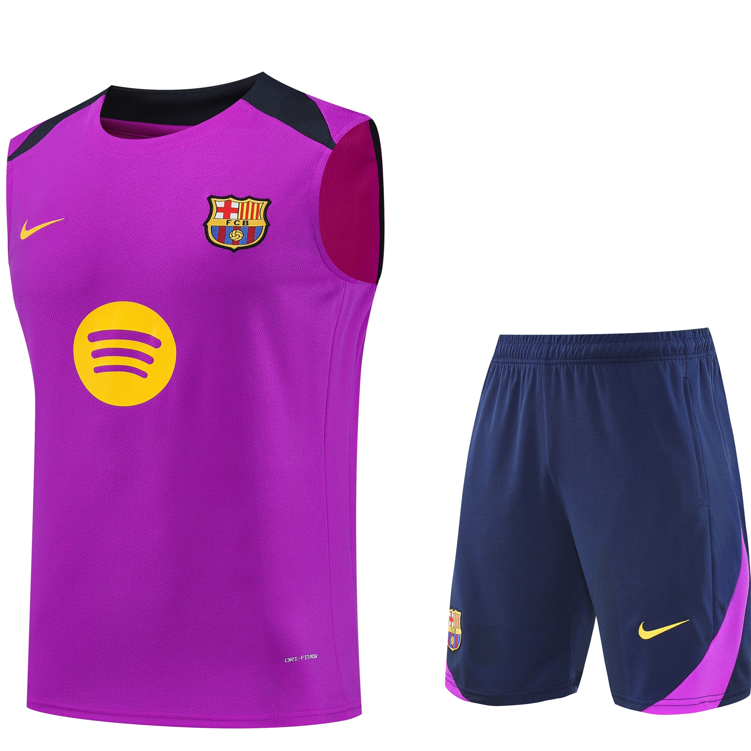 Unitedfootballkit.com | Barcelona 25-26 Vest Training Set - Purple Vest and Dark Blue Shorts -Customize Name, Number and Patch | Worldwide Shipping