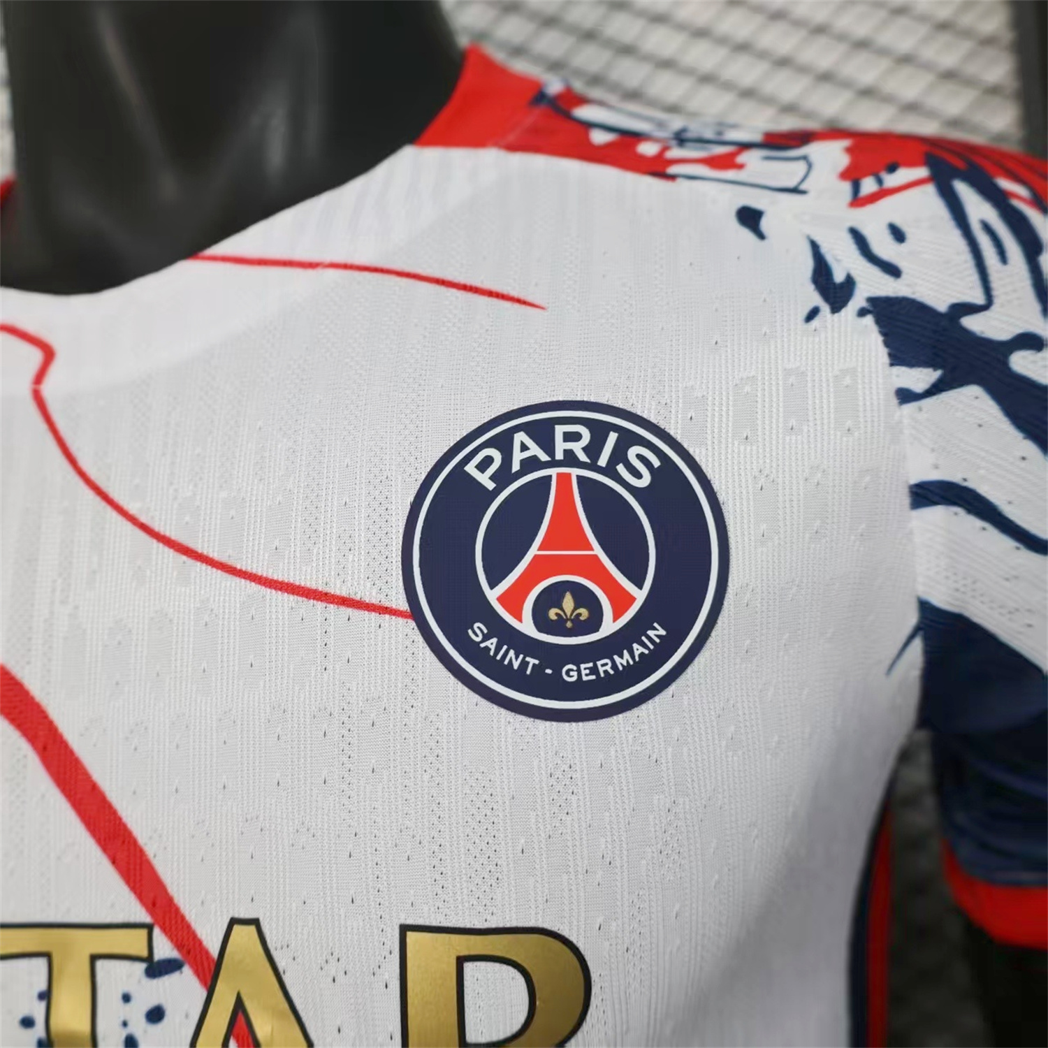 foot-Paris Saint-Germain PSG 25-26 Red And Blue Lines White Special Jersey - Player Version