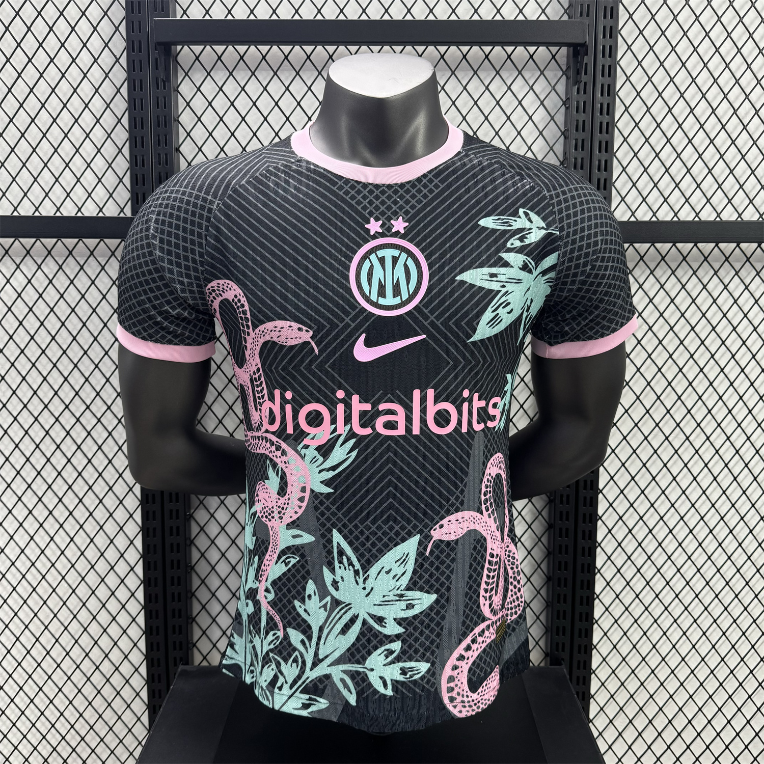 foot-Inter Milan 25-26 Pink Snake Special Black Jersey - Player Version