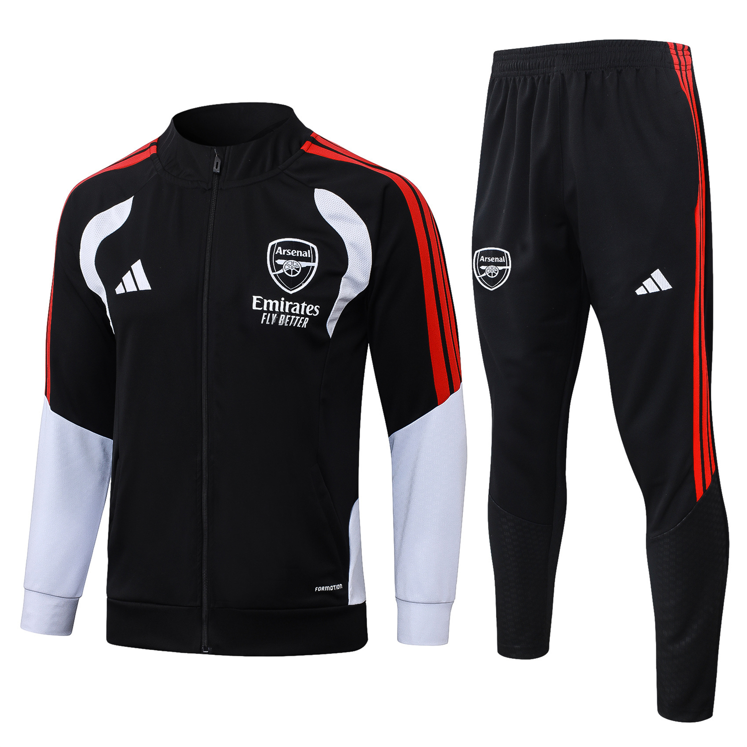 Funinjersey-Arsenal 26-27 Jacket Training Tracksuit - Red Edge Black Jackets & Pants