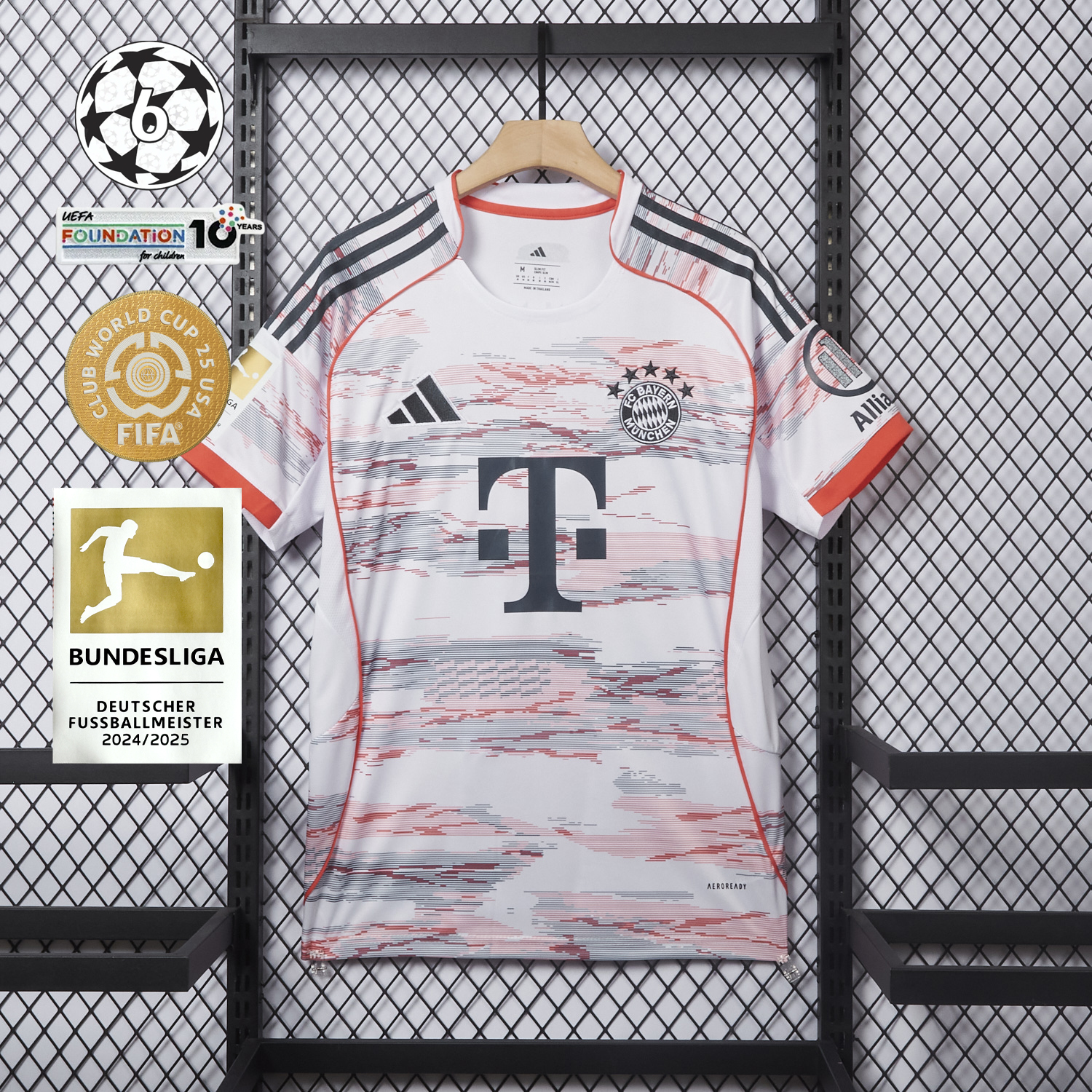 foot-Bayern Munich 25-26 Away White Jersey - Fans Version