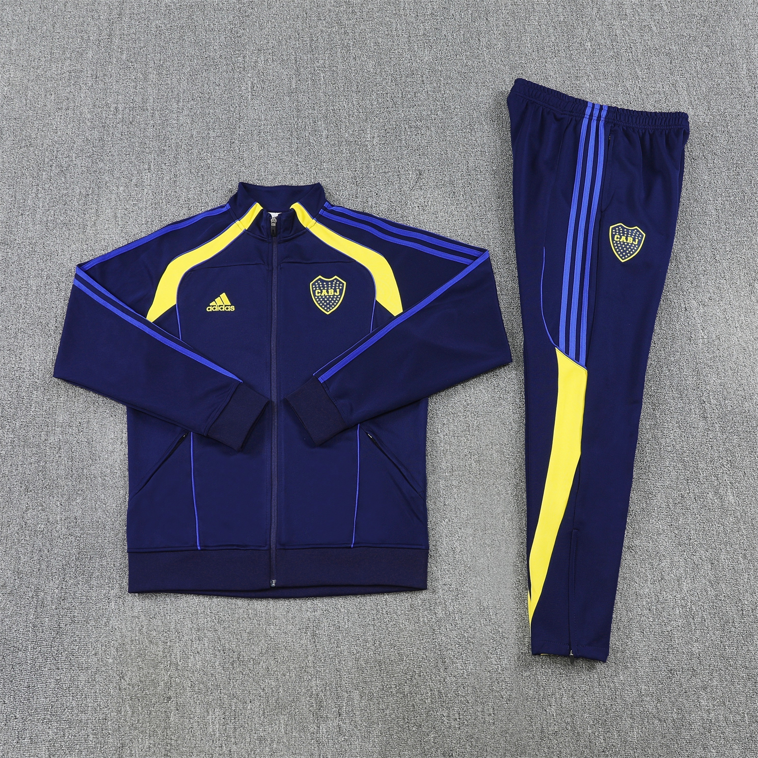 Unitedfootballkit.com | Boca Juniors 2026 Jacket Training Tracksuit - Dark Blue With Yellow Jackets & Pants -Customize Name, Number and Patch | Worldwide Shipping