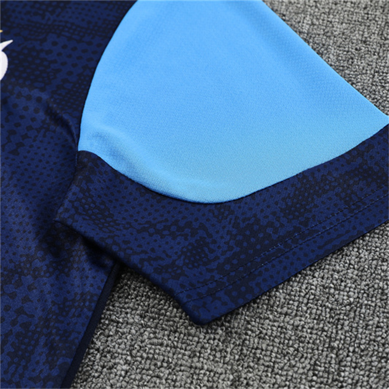 foot-Marseille 25-26 Kids Short-Sleeve Training Set - Royal Blue Top & Royal Blue Shorts