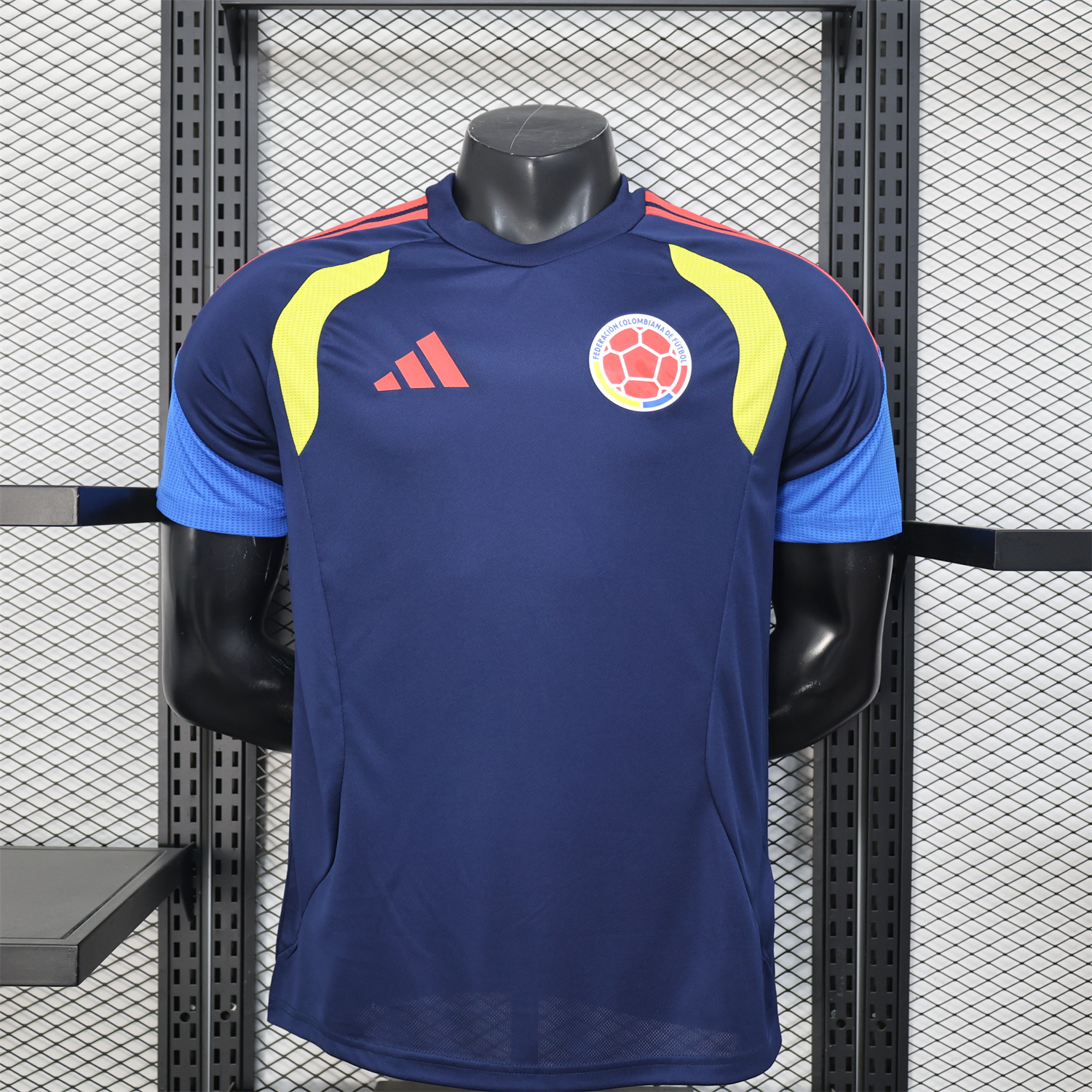 Higojerseys-Colombia 2026 Dark Blue Pre-Match Training Jersey - Player Version