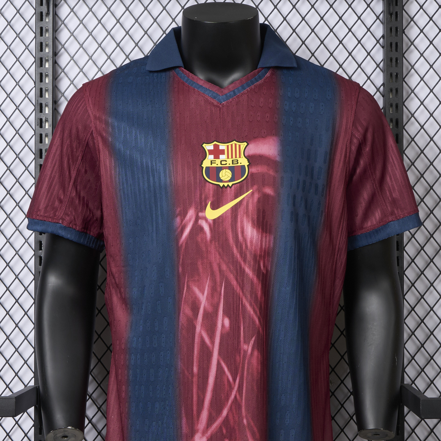 foot-Barcelona x Travis Scott 2000-01 Home Retro Style Skeleton Jersey - Player Version