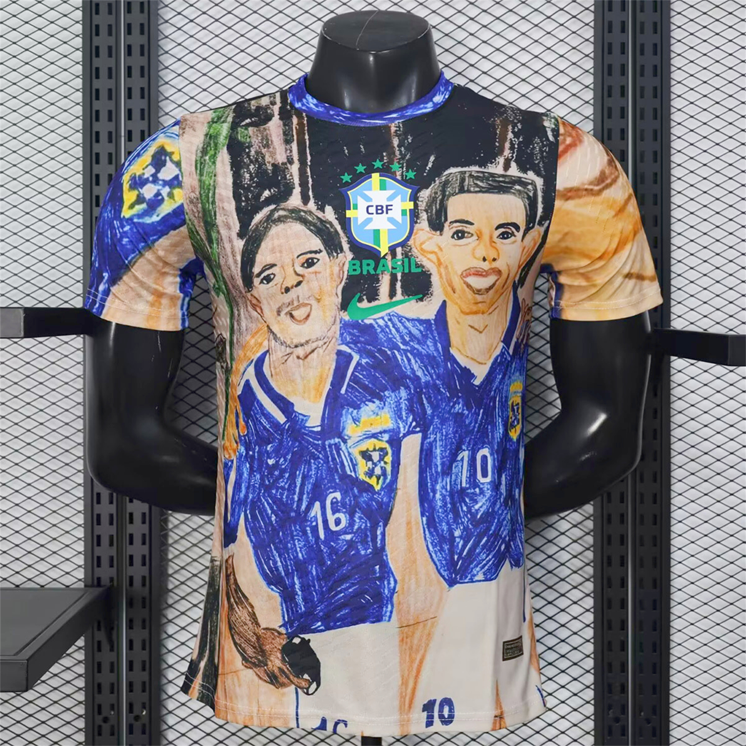 Unitedfootballkit.com | Brazil 2026 Painted Figures Special Jersey - Player Version -Customize Name, Number and Patch | Worldwide Shipping