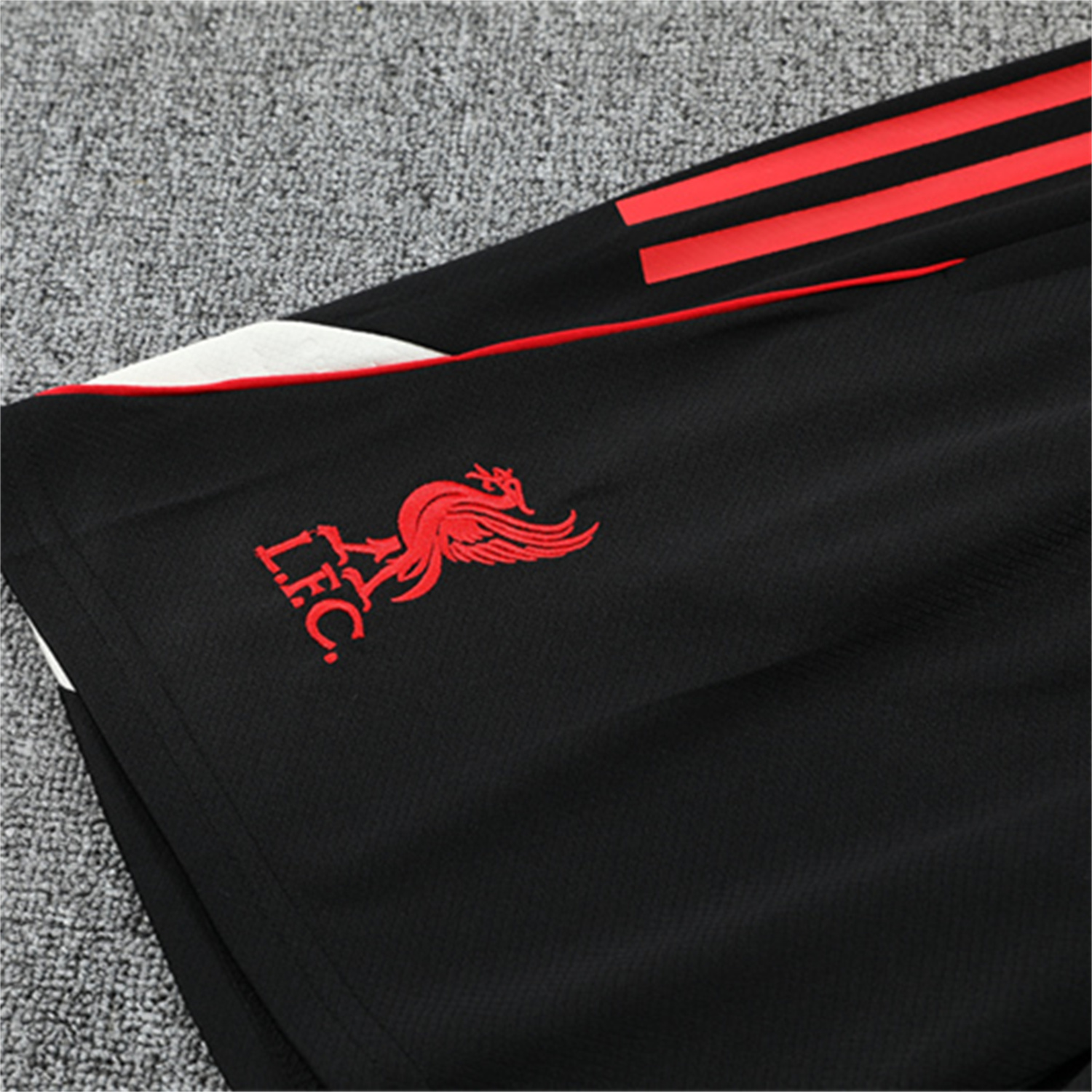 foot-Liver.pool 25-26 Short-Sleeve Training Set - Black Top & Black Shorts