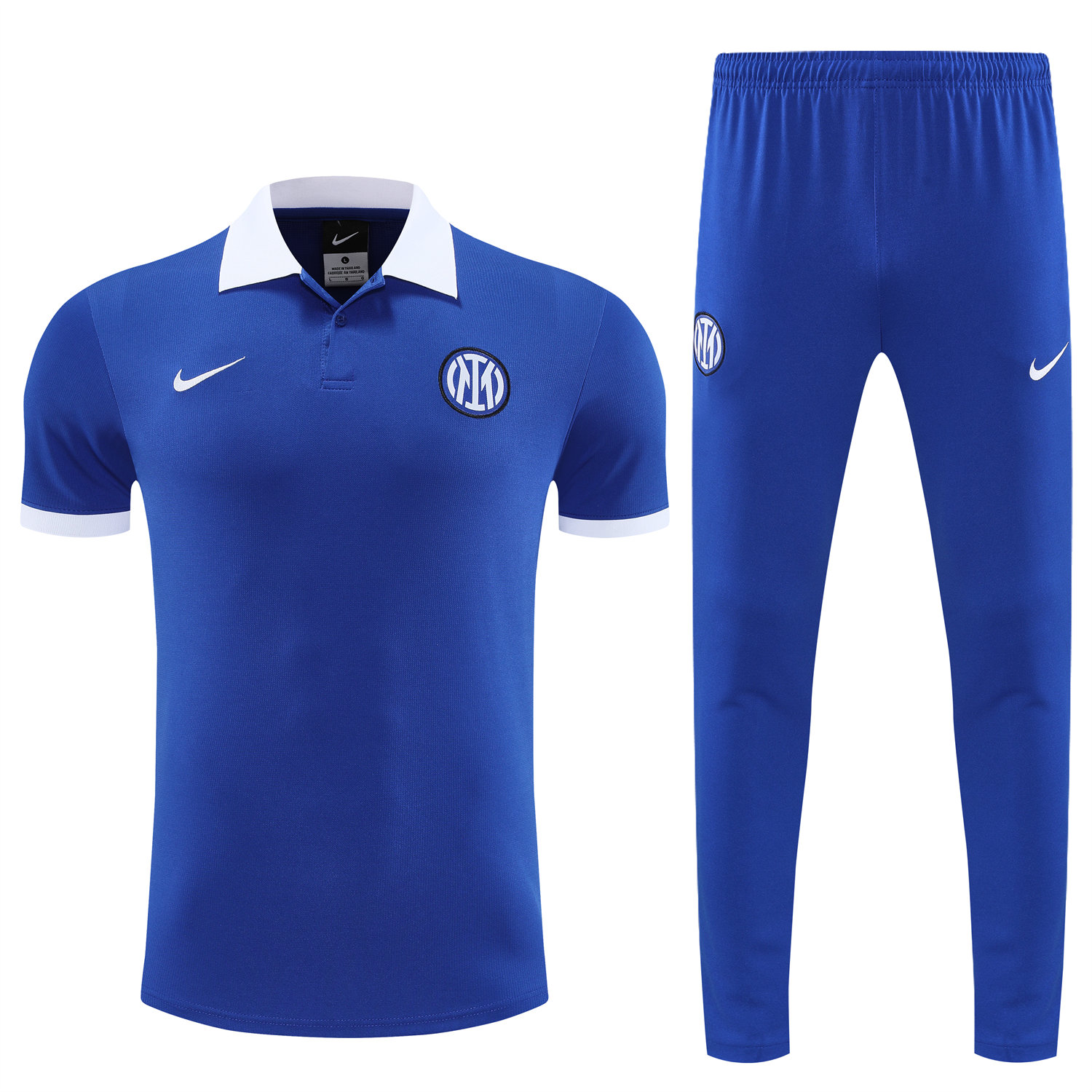 foot-Inter Milan 25-26 POLO Short-Sleeve Training Set - Blue Top and Pants