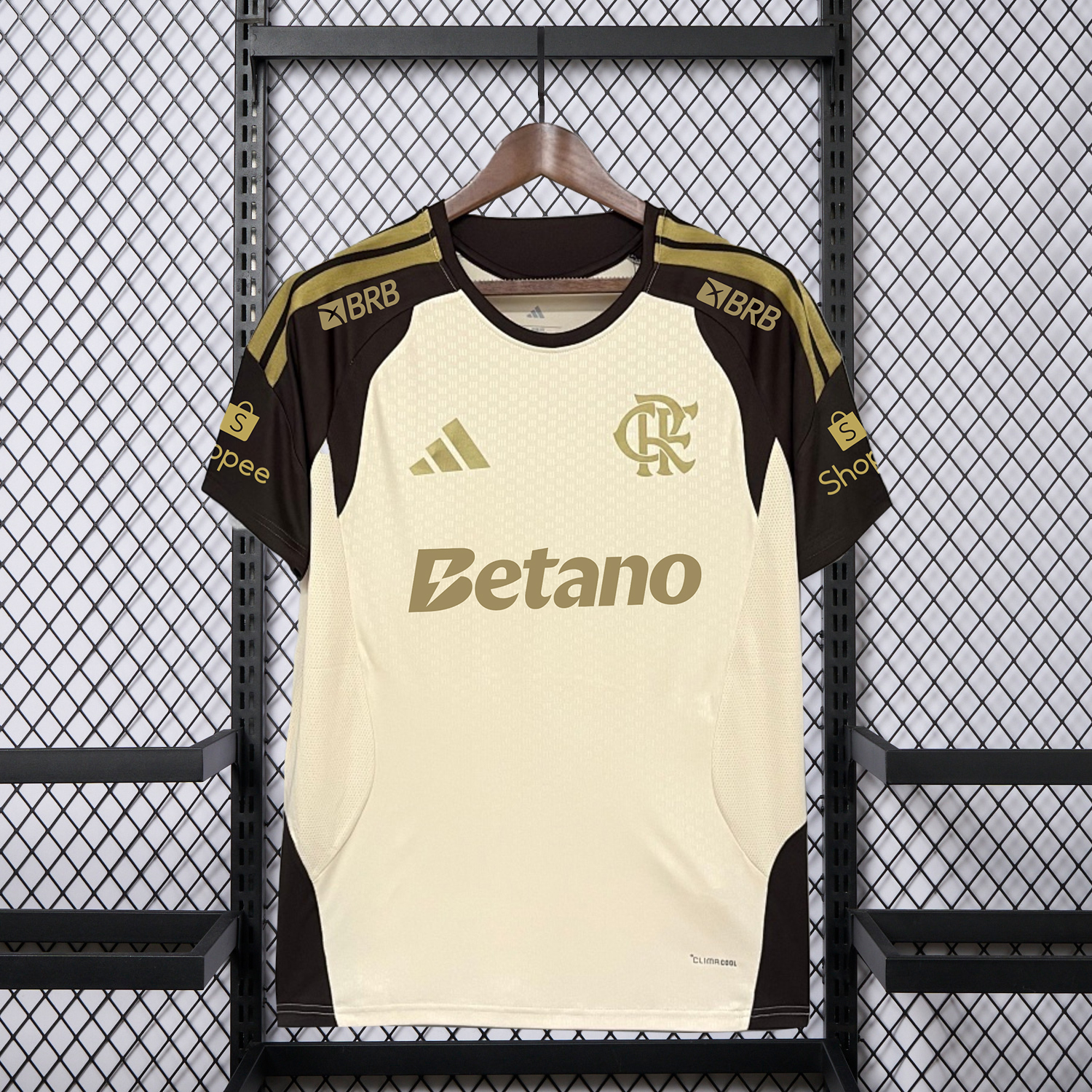 Higojerseys-Flamengo 25-26 Cream Black Special Jersey With All Sponsors - Fans Version