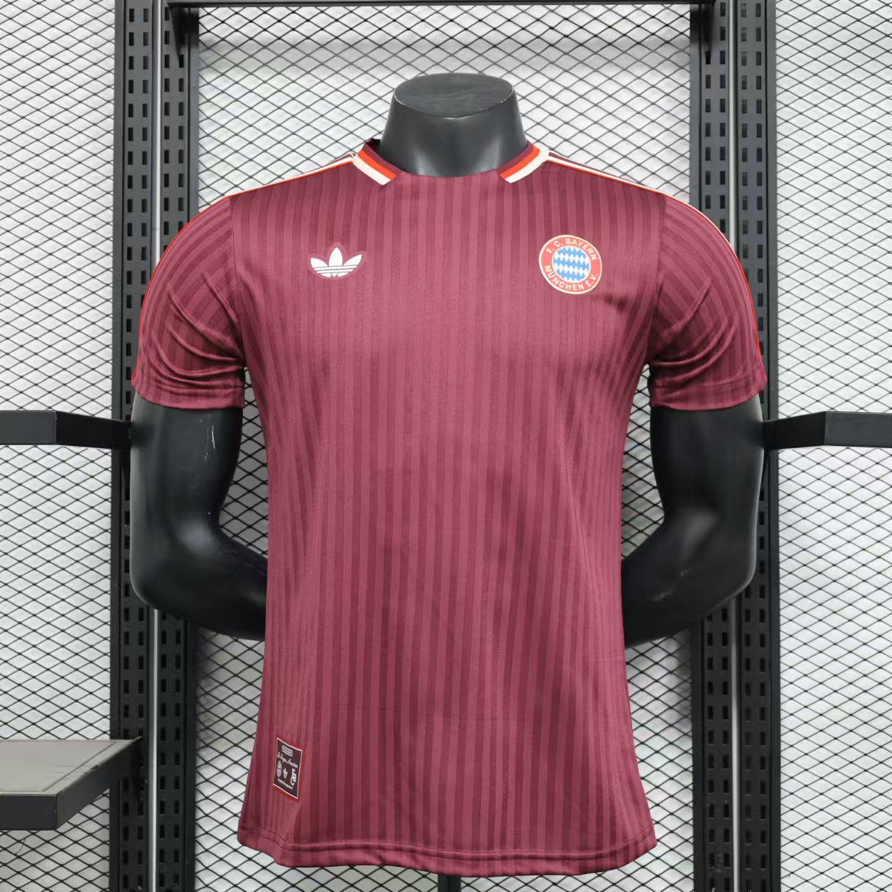 ManixJersey.com | Bayern Munich 2025 Red Icon Retro Jersey - Player Version -Customize Name, Number and Patch | Worldwide Shipping