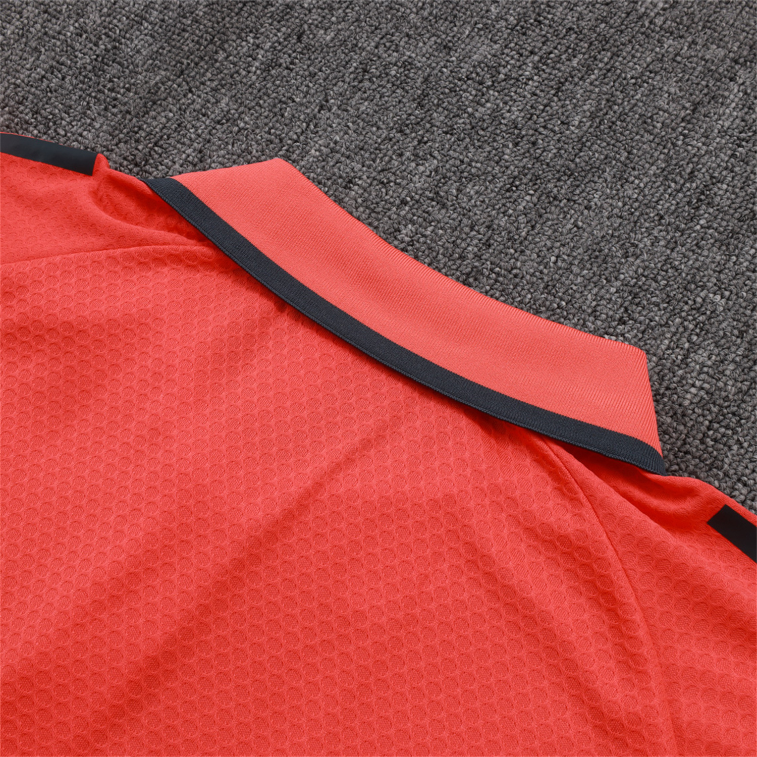 foot-Bayern Munich 25-26 POLO Short-Sleeve Training Set - Orange Top and Deep Grey Pants