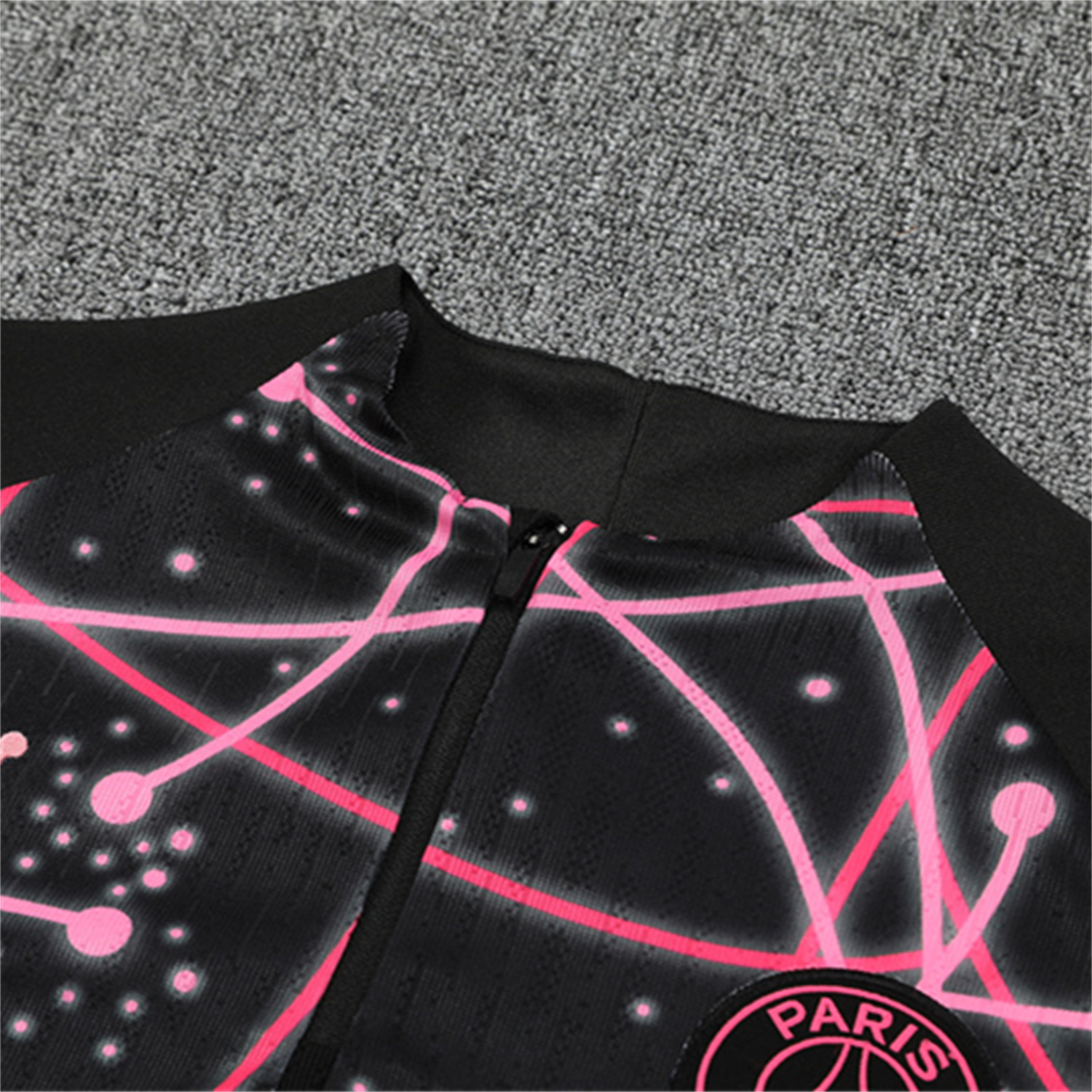 foot-Paris Saint-Germain PSG 25-26 Kids Long Sleeve Training Set - JD Black Pink Top and Black Pants