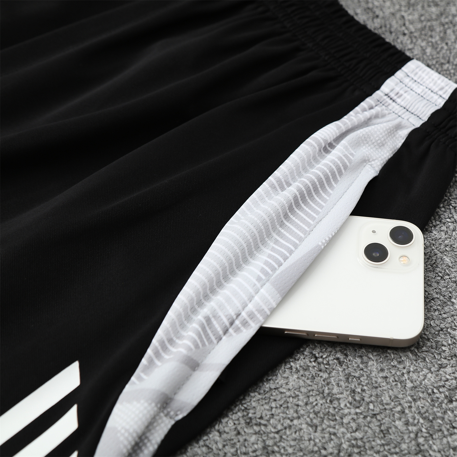 foot-Real Madrid 25-26 Vest Training Set - Blue Black Dragon Vest & Black-White Shorts