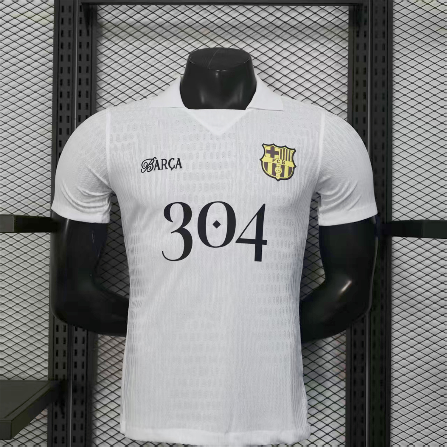ManixJersey.com | Barcelona 25-26 304 White Special Jersey - Player Version -Customize Name, Number and Patch | Worldwide Shipping
