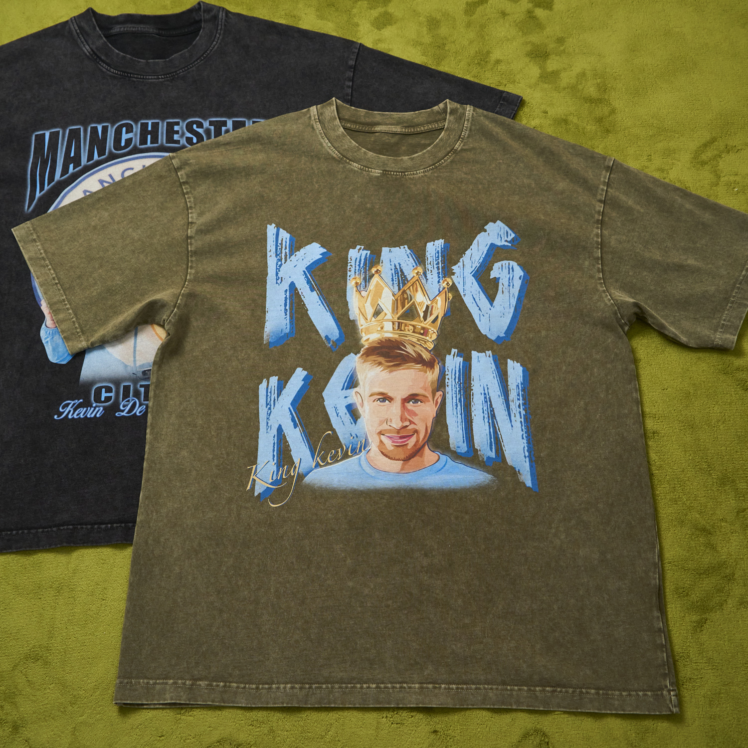 foot-Manchester City Kevin De Bruyne King Oversized Washed T-Shirt