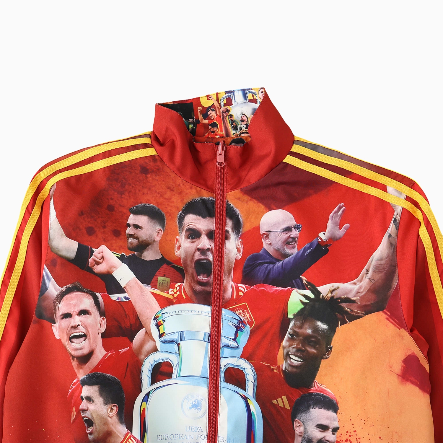 foot-Spain 24-25 Red Double Sided Reversible Windbreaker - 2024 EURO Championship