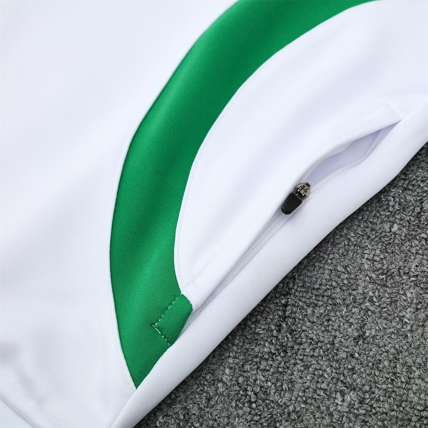foot-Senegal 25-26 Jacket Training Tracksuit - White Jackets & Green Pants