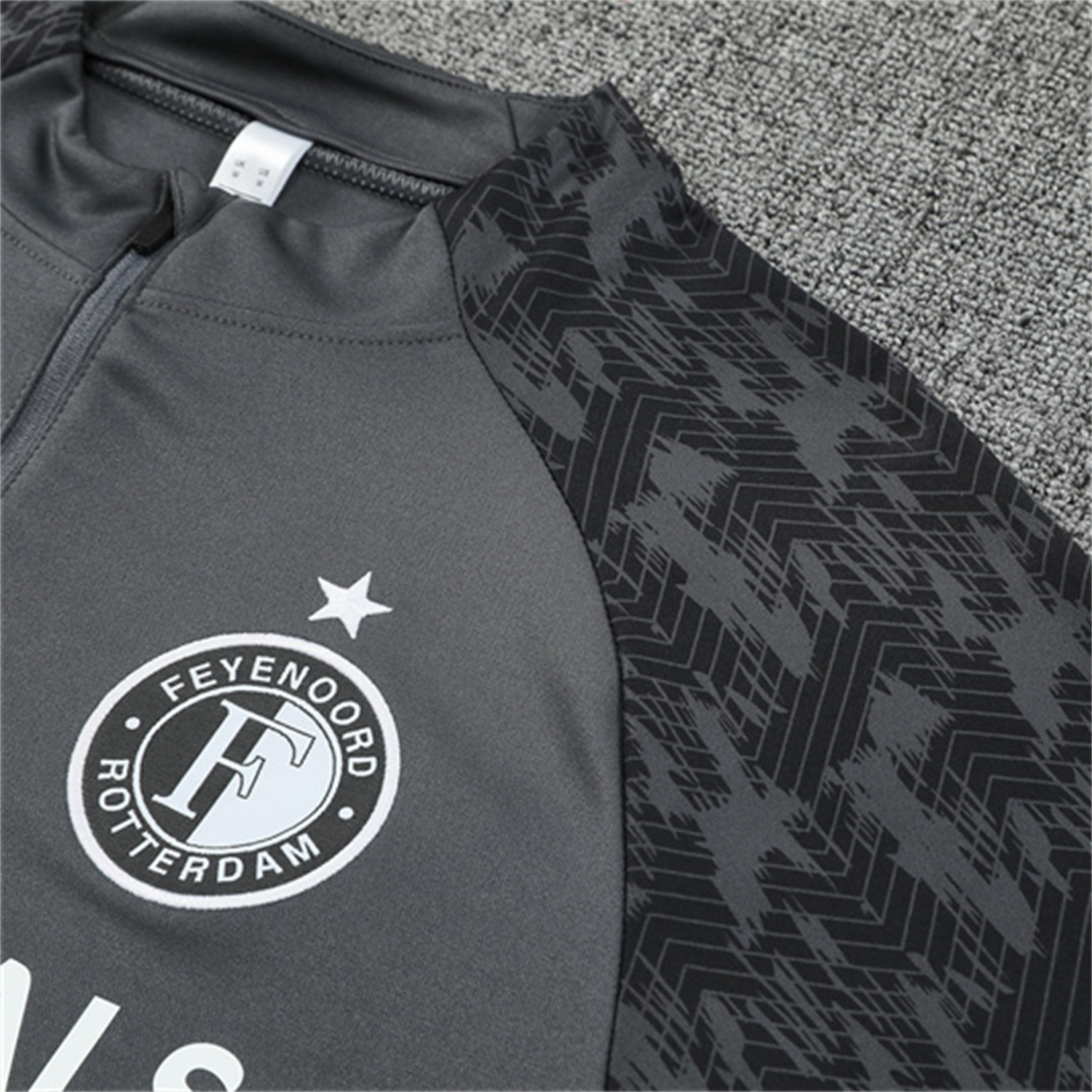 foot-Feyenoord 25-26 Long Sleeve Training Set - Dark Gray Top & Dark Gray Pants