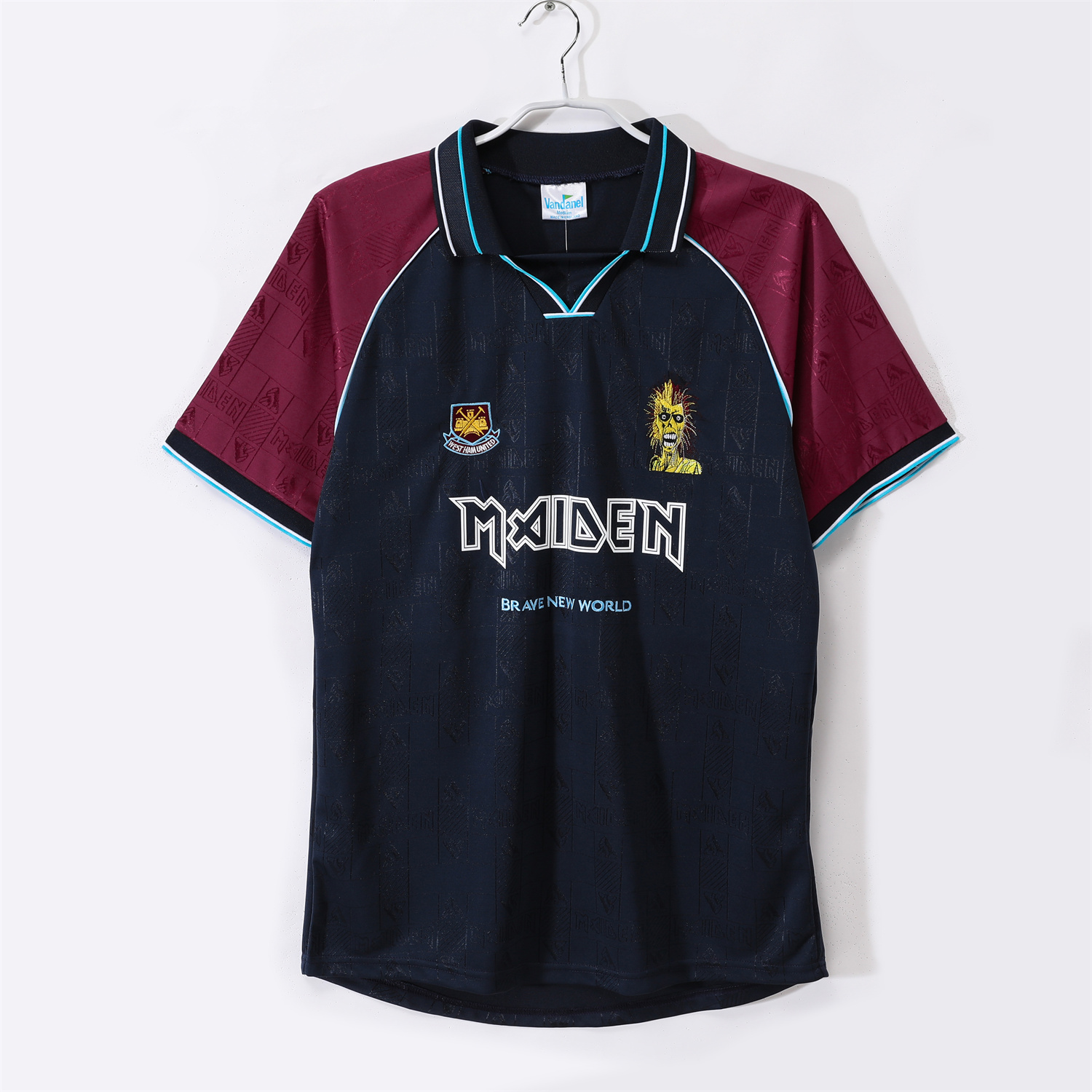 foot-Retro West Ham United 1999 Iron Maiden Home Jersey