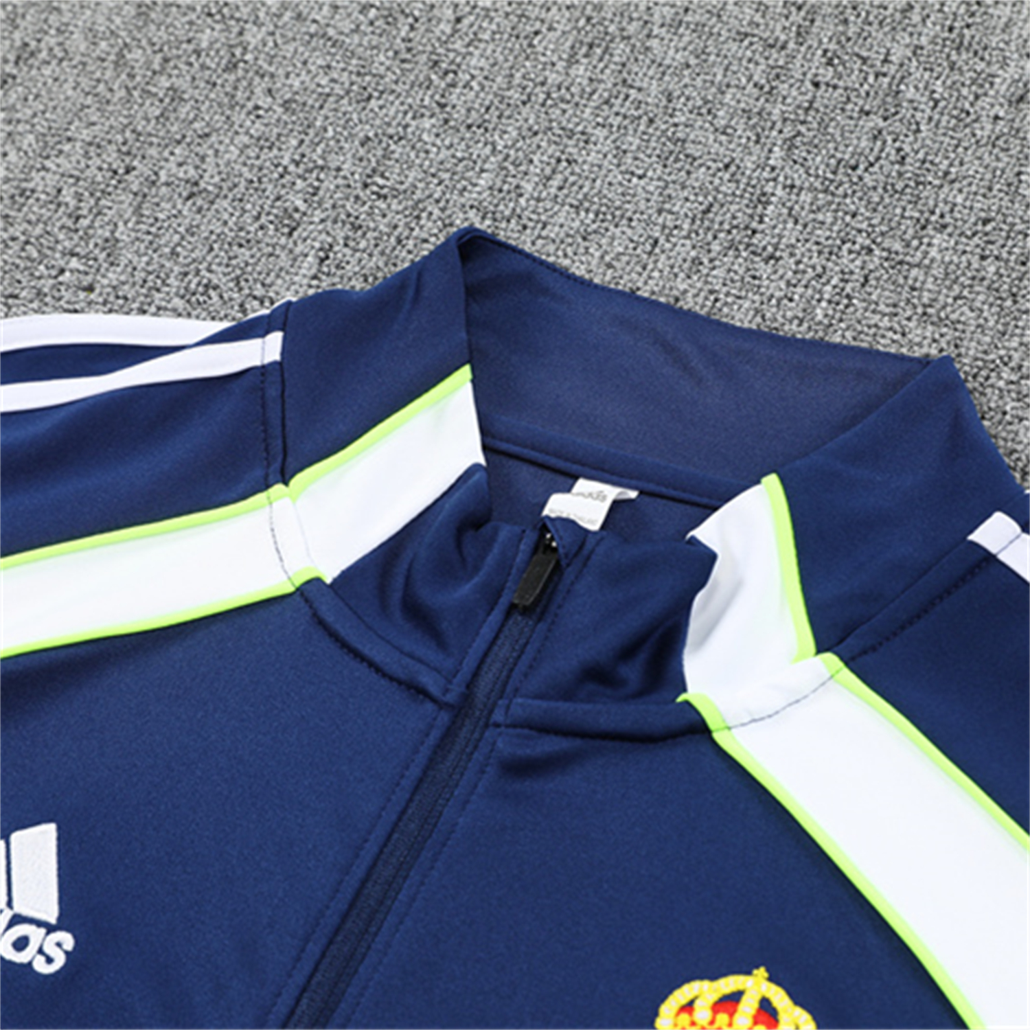 foot-Real Madrid 25-26 Kids Long Sleeve Training Set - Throwback Royal Blue Top and Pants