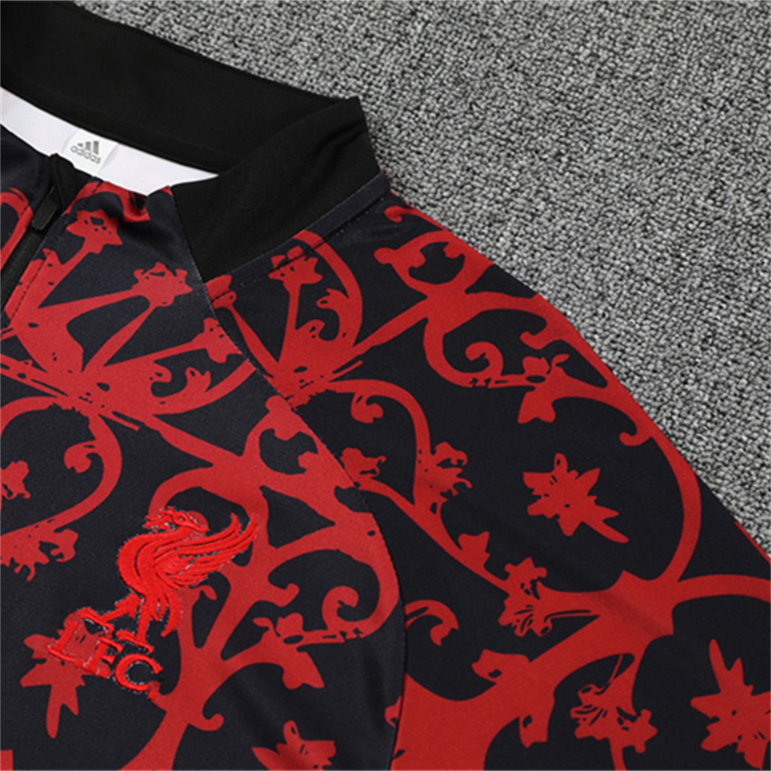 foot-Liver.pool 25-26 Kids Long Sleeve Training Set - Red Camouflage Top & Blsck Pants