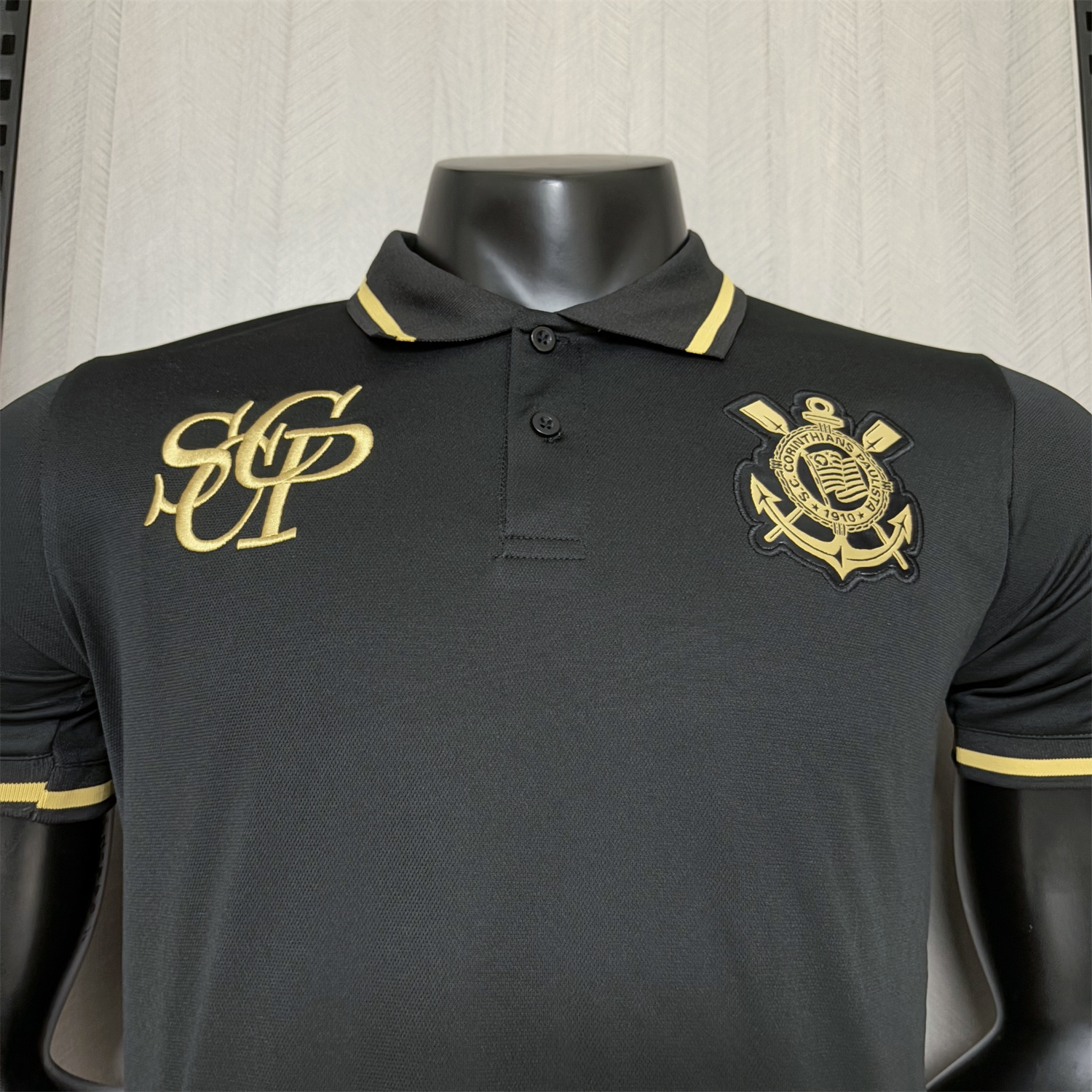 foot-Corinthians 25-26 Black Gold Special Jersey - Player Version
